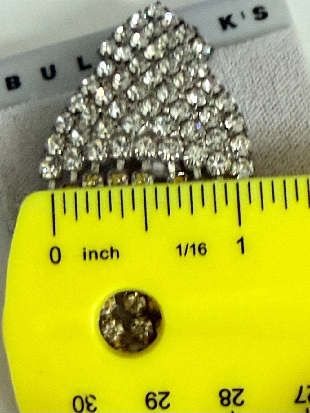 Bullocks department store Vintage long rhinestone fringe statement pin brooch